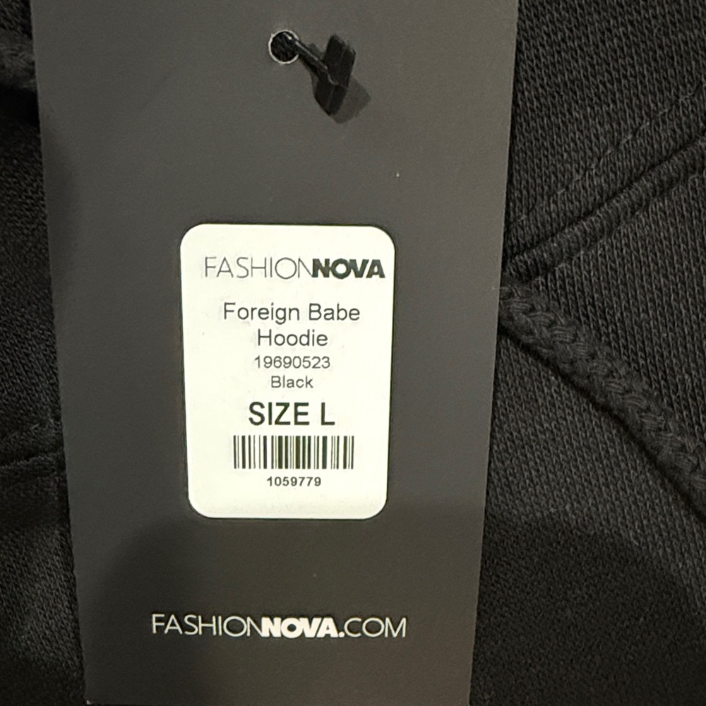Fashion Nova Black Hoodie with Pink Accents - Picture 2 of 6